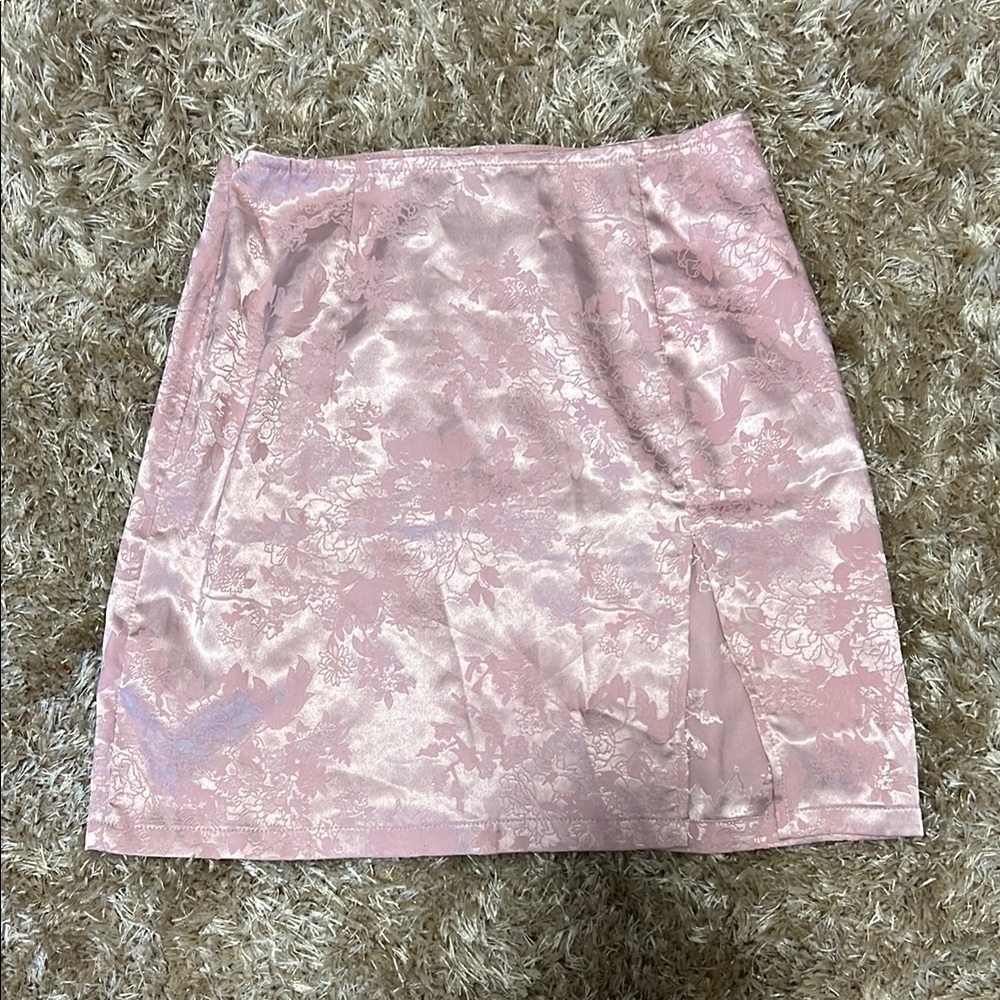 Elegant Pink Floral Skirt